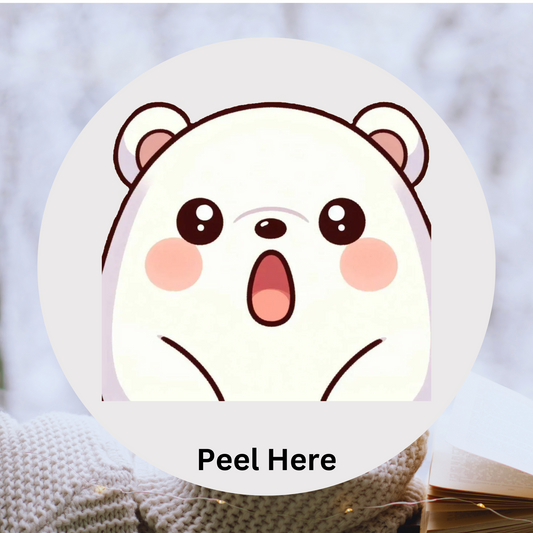 Shocked Polar Bear Emote Sticker 3x3 inch